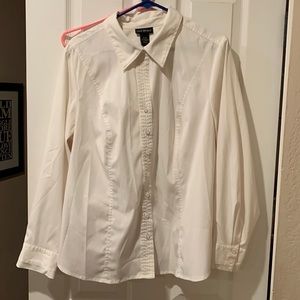 Lane Bryant women’s white dress shirt, button-down size 18/20